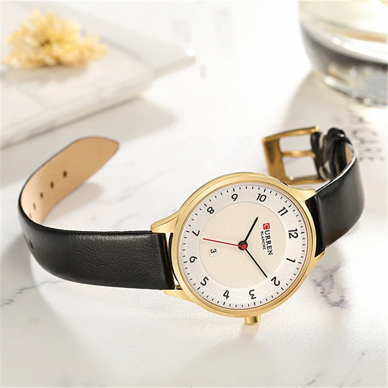 Женские Аналоговые кварцевые цифровые часы CURREN классические женские с датой