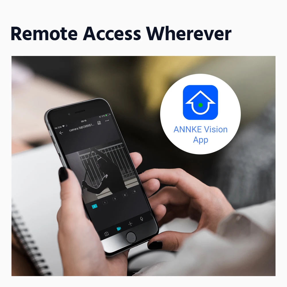Видеорегистратор ANNKE 16-канальный 4K для неуклонной записи 24/7 5 в 1 H.265 + DVR IP-камер