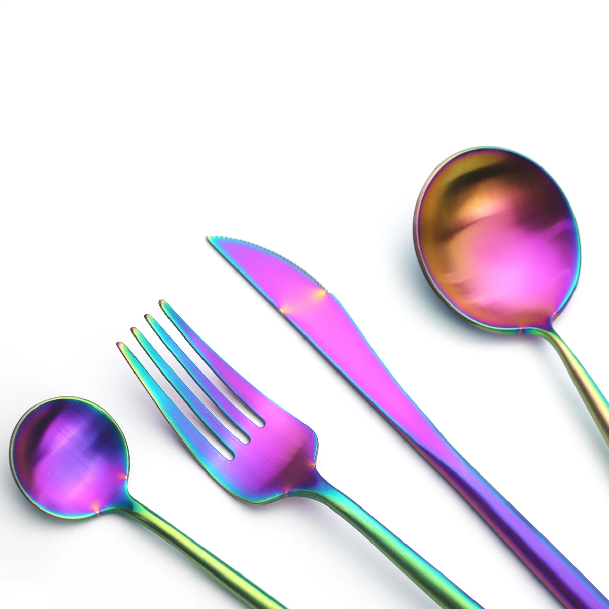 5 шт./компл. золотой набор посуды матовая 18/10 Нержавеющая сталь столовых приборов