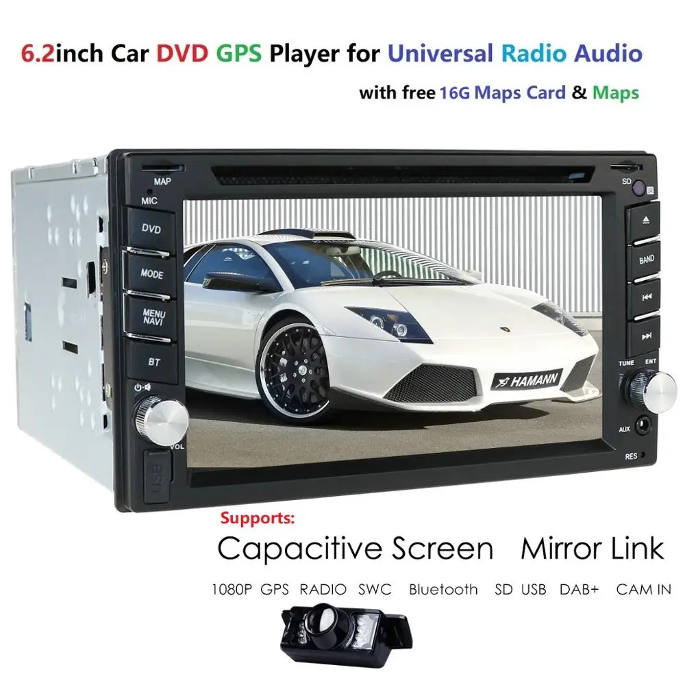 2din универсальный автомобильный Радио двойной 2 din Автомобильный dvd-плеер gps навигация в тире автомобиль ПК стерео ВИДЕО карта Автомобильная электроника CAM