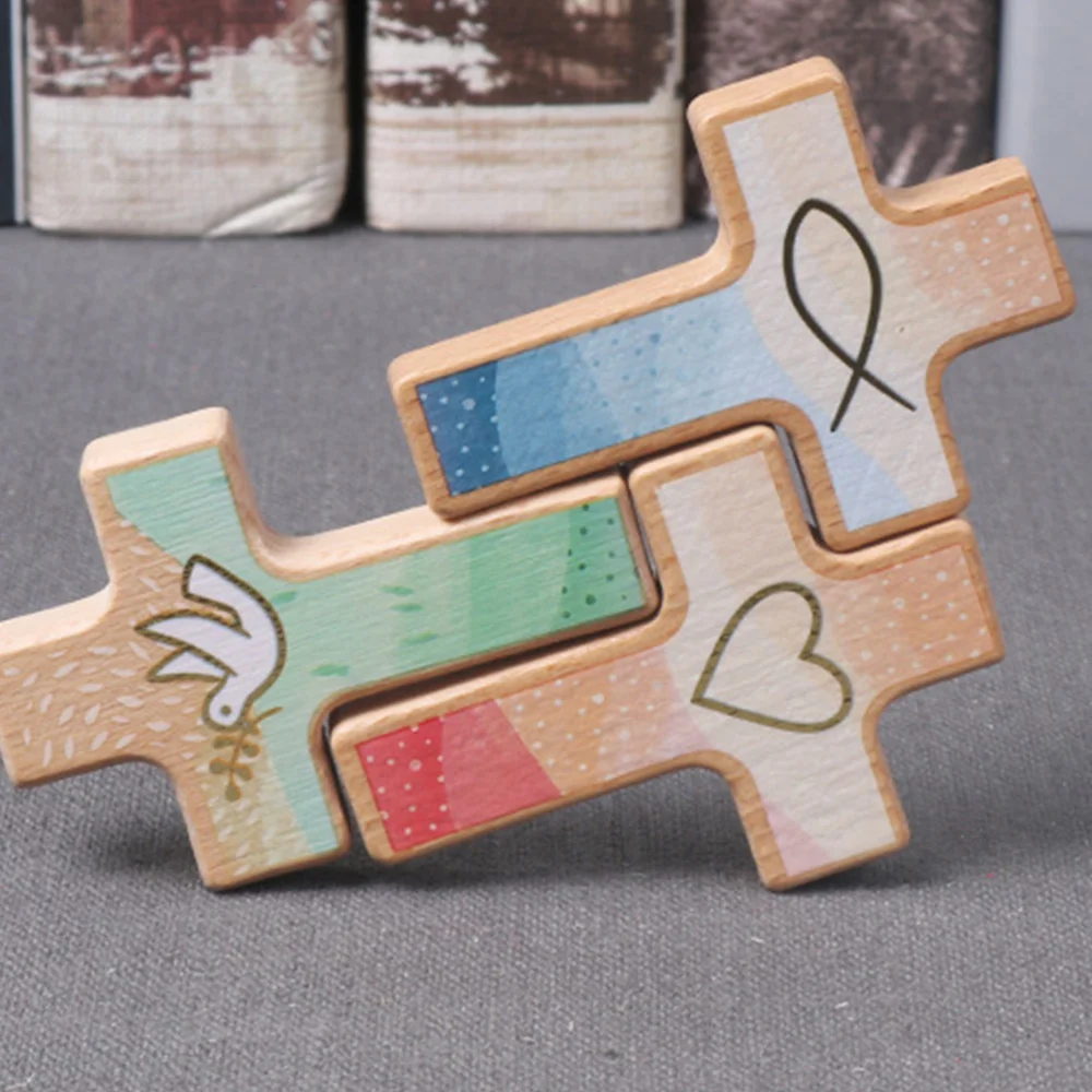 

3pcs Christian Cross Traditional Household Office Desktop Cross Mixed Style