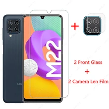 Tempered Glass for Samsung Galaxy M22 Glass for Samsung Galaxy M22 M12 M32 M62 M42 M02s M02 Screen Protector HD Camera Len Film
