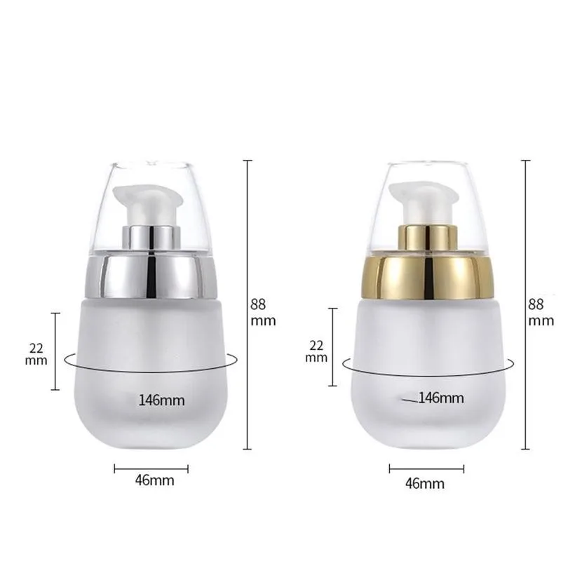 30 мл дозатор для лосьона Пресс бутылка Стекло лосьонов контейнер и с насосом