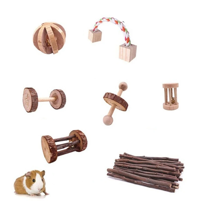 Игрушки для жевания хомяка 10 упаковок натуральная деревянная сосна морские