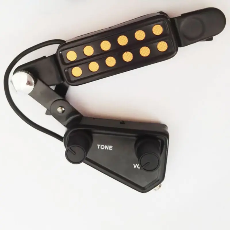 

Professional 12-hole Ballad Pickup Adjustable Volume Free Hole Pickup Acoustic Guitar Sound Hole Pickup Audio Cable Guitar