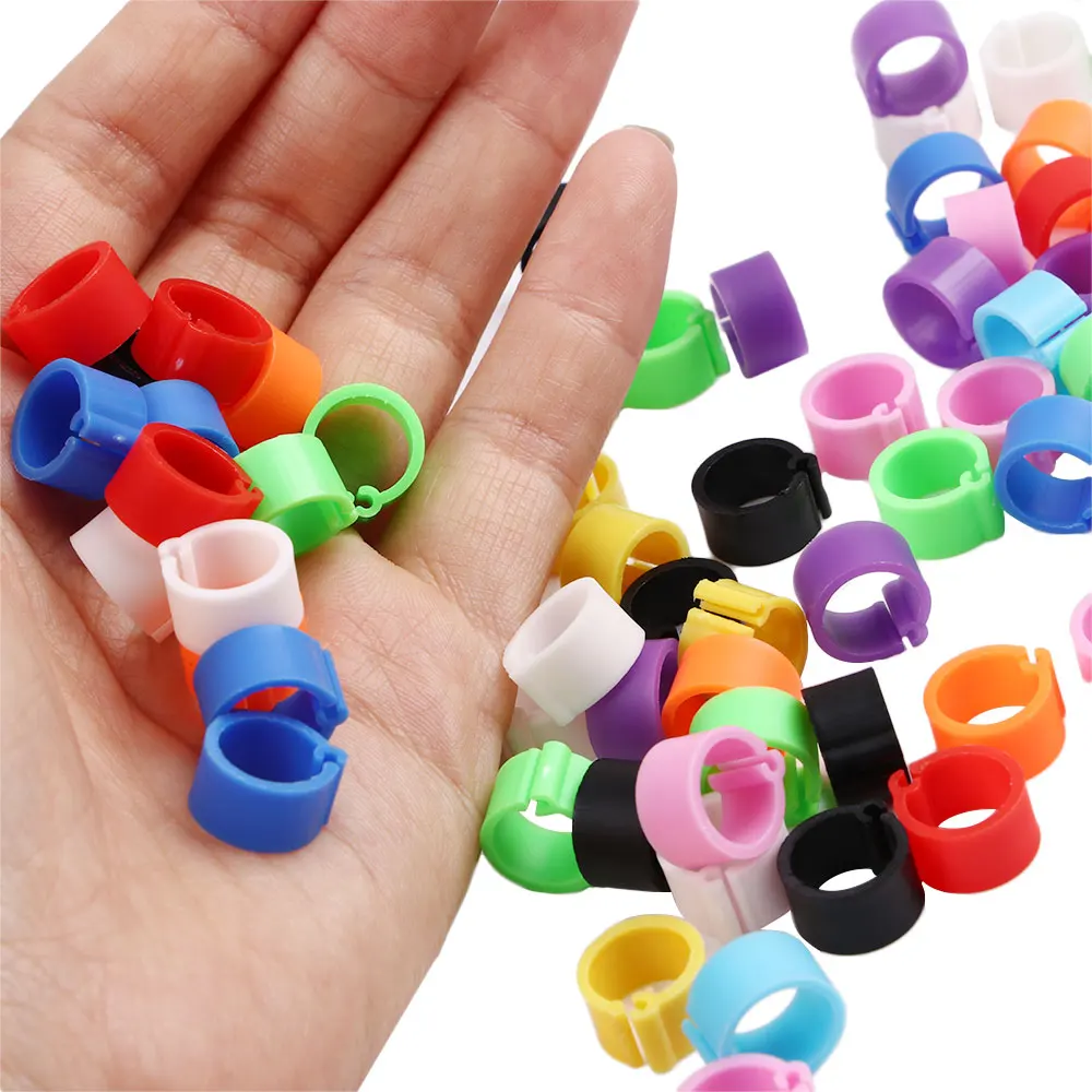 100 шт. курица голубь нога птицы птица цыплята утка попугай кольца-клипсы кольцо