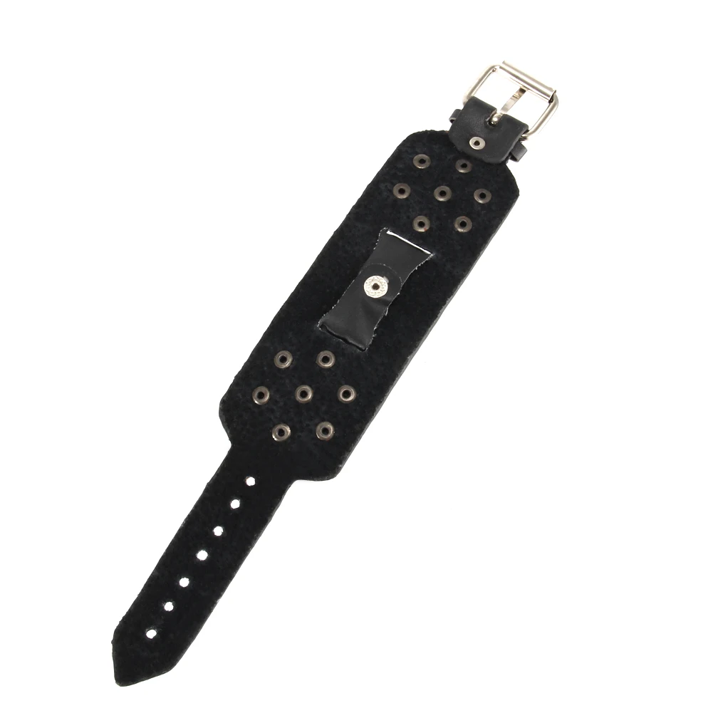 Женские и мужские кварцевые наручные часы с широким циферблатом заклепками в