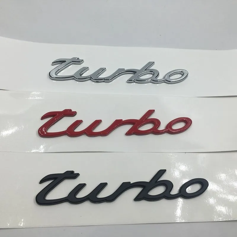 

ABS Plastic TURBO emblem Script Logo Badge Sticker Trunk Decals