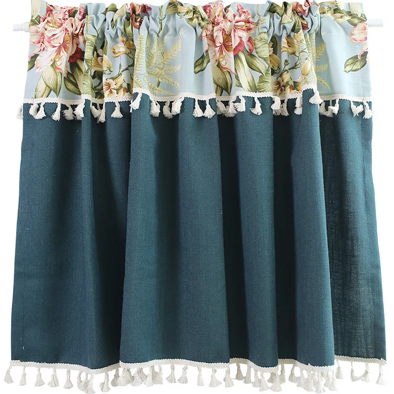 1 шт. карманная половинная занавеска с американским принтом для гостиной