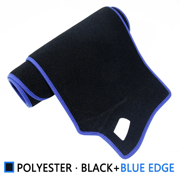 Polyester Blue Edge Для Lifan 520 520i 2006 2007 2008 2009 2010 2011 2012 Breez Противоскользящий коврик, коврик на приборную панель Зонт коврик для приборной панели автомобиля аксессуары - Название цвета: Polyester Blue Edge