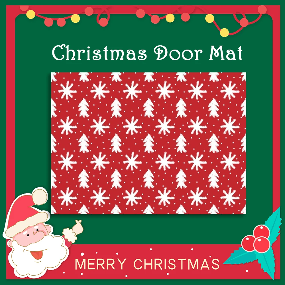 

Christmas Doormat Holiday Decoration Carpet Cartoon Children's Carpet Entrance Home Mat Living Room Carpet Bedroom Carpet