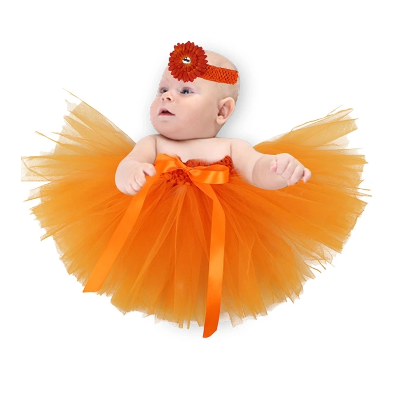 Falda de tut&uacute; de malla para beb&eacute;s, conjunto de diadema de flores con correa, accesorios de fotograf&iacute;a para reci&eacute;n nacidos, trajes de ropa para sesi&oacute;n de fotos, 3 uds.-1