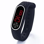 Модные уличные простые спортивные красные светодиодные цифровые часы с браслетом для мужчин и женщин цветные силиконовые часы детские наручные часы подарок