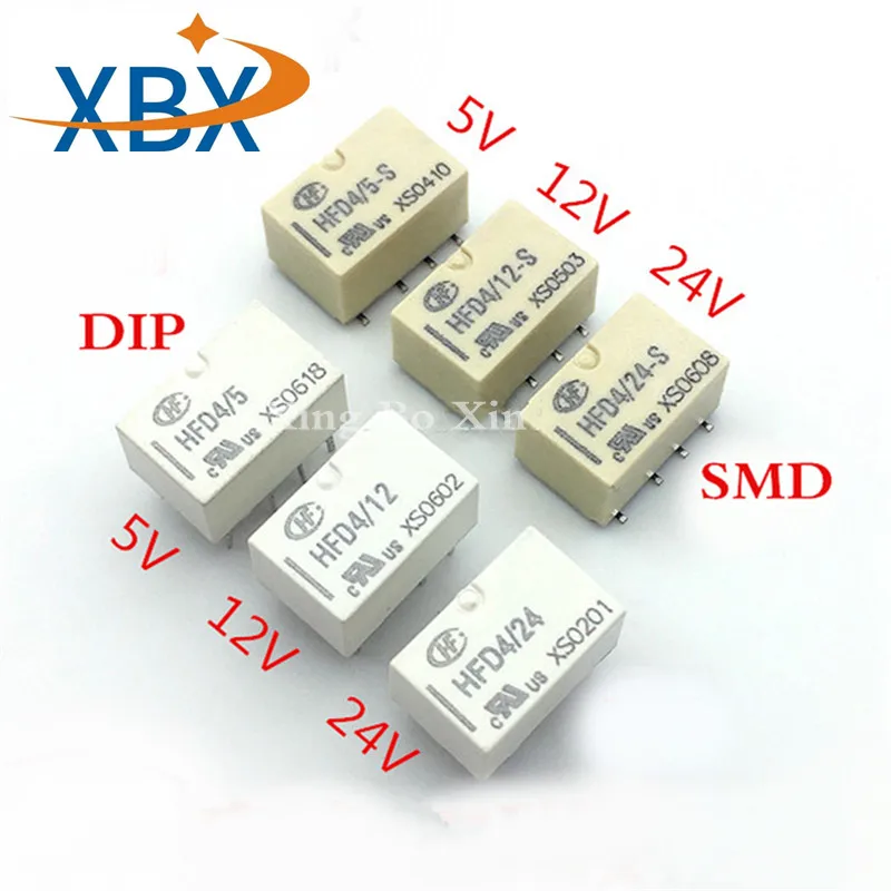 100% новое оригинальное реле HFD4/3-S HFD4/5-S HFD4/12-S HFD4/24-S SMD SMT8Pin 2A два комплекта