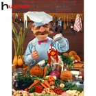 Картина из страз сделай сам Huacan, новая картина с изображением еды, стразы, Алмазная мозаика, украшение для дома и кухни