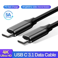 tomtif usb c extension cable support 5a quick charge type c usb 3 1 data cable extender cord 4k hd transmission male to male