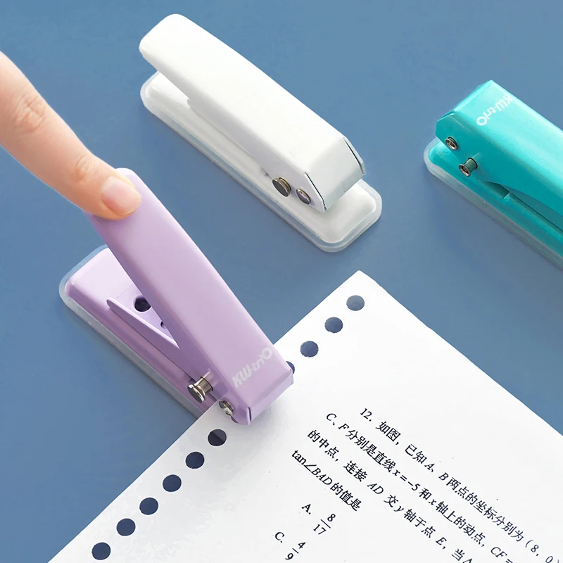 

2022 Kawaii Binder Hole Punch 20 pages For Journal Paper Ring DIY Paper Cutter Craft Machine Office School Stationery