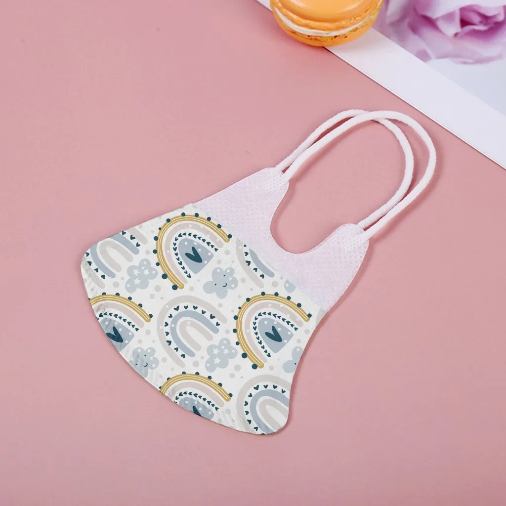 Детская маска для лица с милым принтом мультяшные одноразовые защитные дышащие