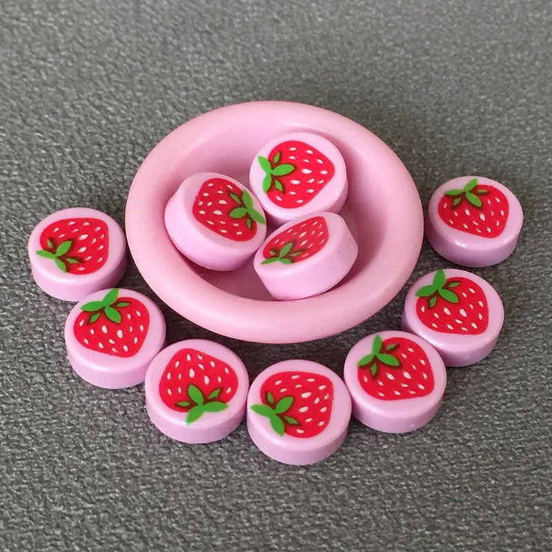 10 шт./компл. фруктовые фигурки еда клубника джем строительные блоки DIY MOC