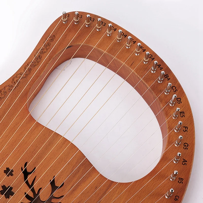 

6Pcs Violin Practice Fingerboard Sticker Fret Finger Marker Chart & 1set Lyre Harp String Lyre String Small Harp Strings