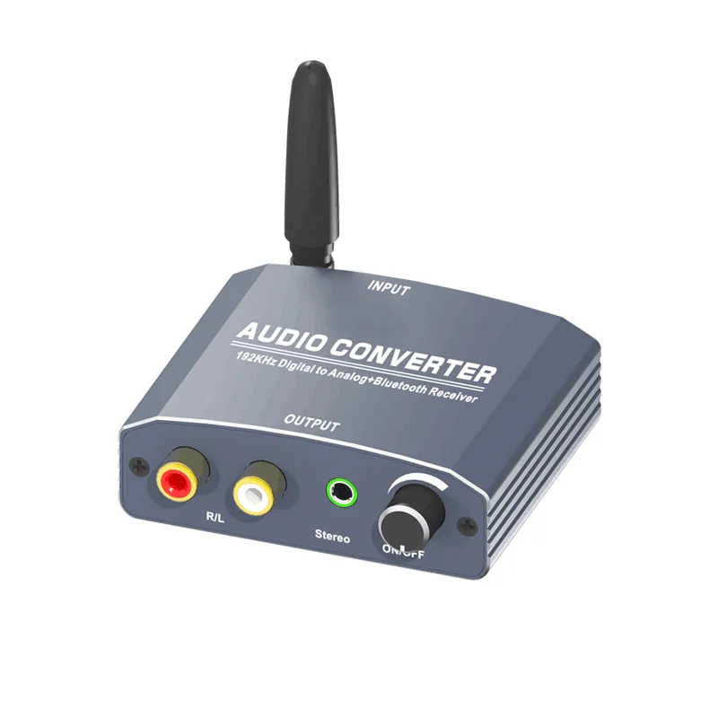 

VAORLO Bluetooth 5.0 Audio Converter Bluetooth Receiver Digitail To Analog Noise Cancel Support 192KHz Coaxial Plug and Play