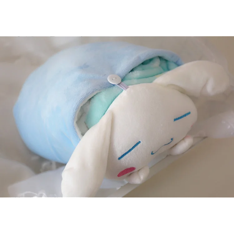 Kawaii Cinnamoroll плюшевое одеяло с большими ушами, Набивная игрушка собака, милая кукла, сохраняющая тепло зимой для малышей, детей, рождественские подарки