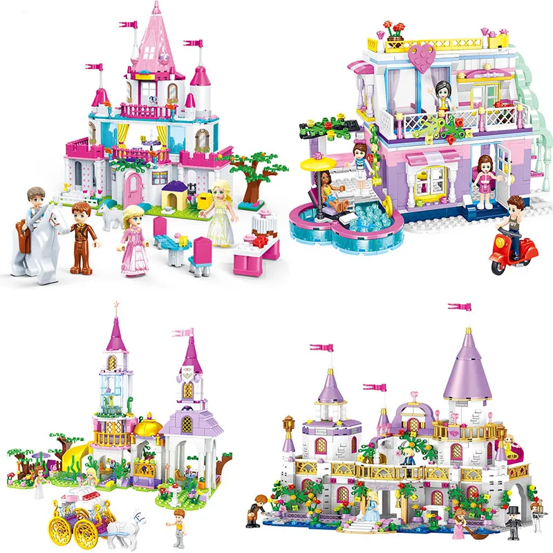 Девушка серии принцесса волшебный замок парк развлечений дворец модель