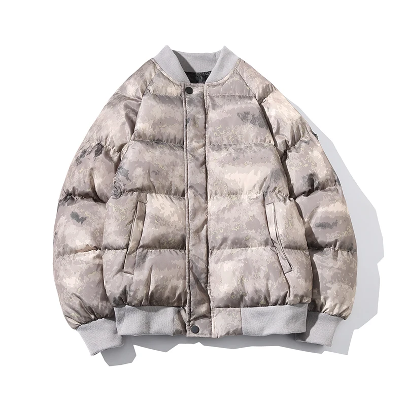 Light Camouflage Зимняя куртка мужская камуфляжная Верхняя теплая водонепроницаемая куртка большого размера теплая Утепленная Мужская парка с хлопковой подкладкой пальто куртки мужская одежда уличная - Цвет: Light Camouflage