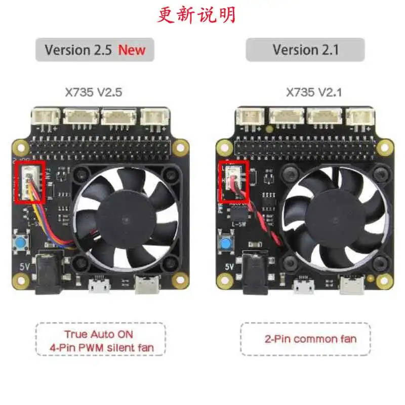 Raspberry Pi 4 Модель B вентилятор X735 выходная мощность 40pin для 4B 3B plus | Компьютеры и офис