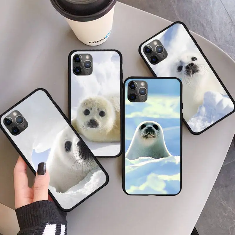 

Baby Harp Seal Sea Lion cute animal Phone Case For iphone 12 11 13 7 8 6 s plus x xs xr pro max mini
