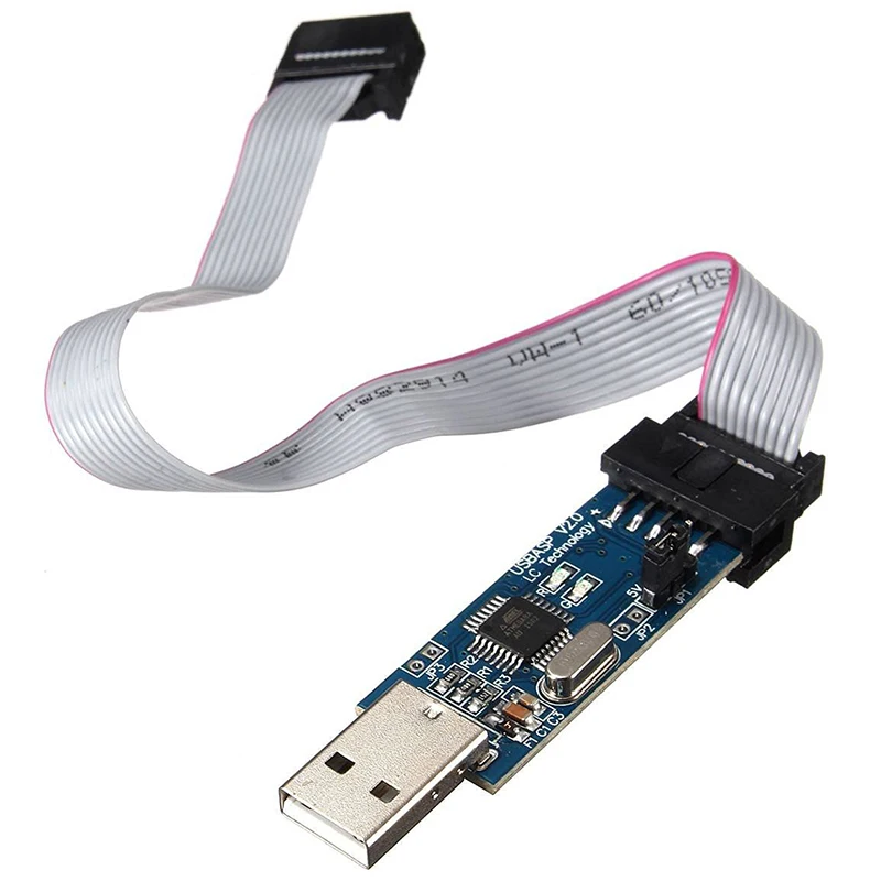 Топ USB ISP программатор загрузчик для 51 AVR/Atmega/Attiny/AVR скачать адаптер | Электроника
