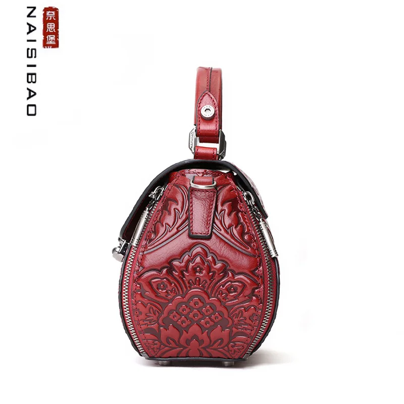 Сумка-мессенджер NAISIBAO женская из натуральной кожи Ретро сумка-мессенджер в