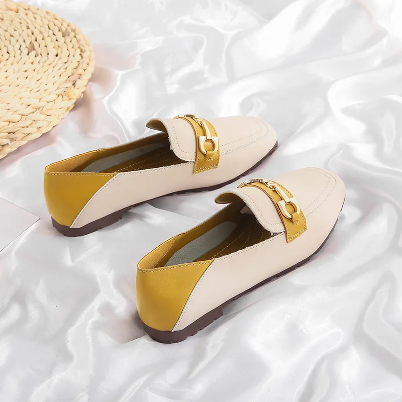 2020 Large Size Women Flats Shoes Lady Slip On Loafers Sweet Bow Casual Leather Slipper Comfortable Driving | Обувь