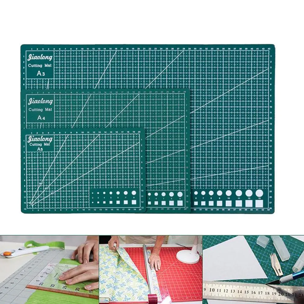 

A3 A4 A5 Cutting Mat Healing Non-Slip Rotary Cutter Craft Cutting Board Manual Patchwork Double-sided Tool DIY Grid Printed W0T9