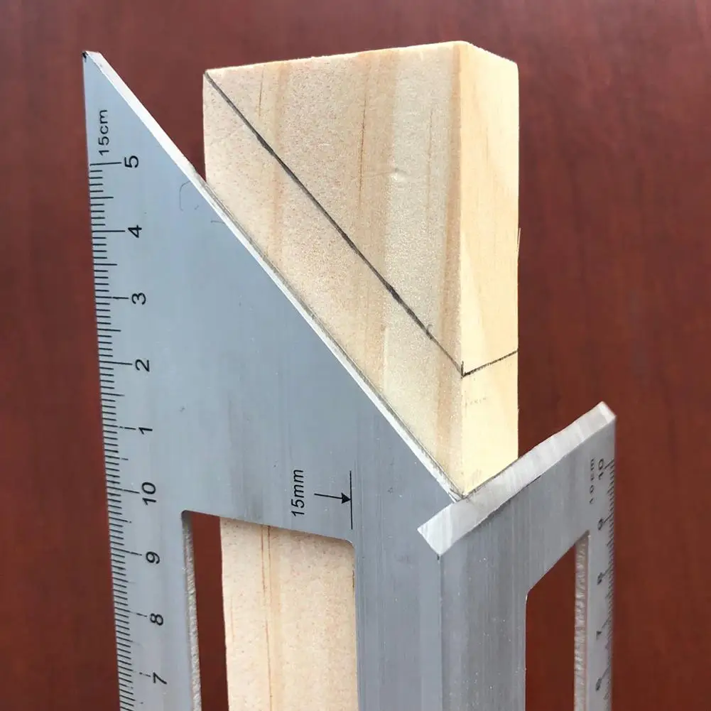 

Многофункциональная квадратная угловая линейка 45/90 градусов измерительный инструмент для деревообработки