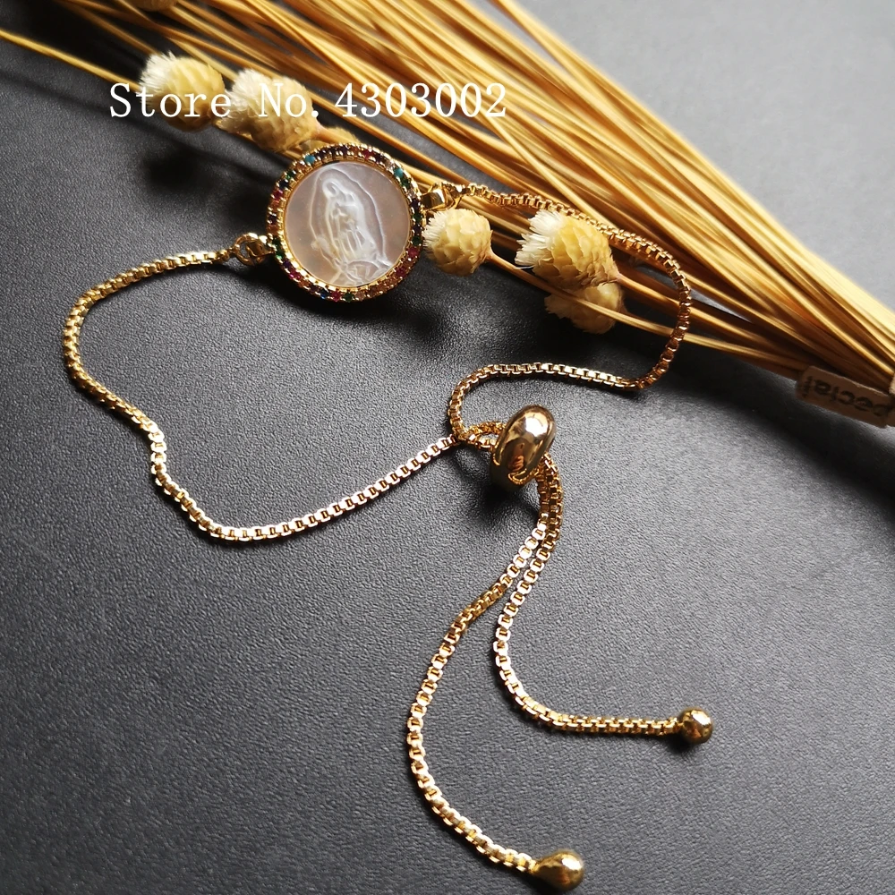 Акция! Натуральный девственный гуадалуп перламутровый браслет из ракушек для