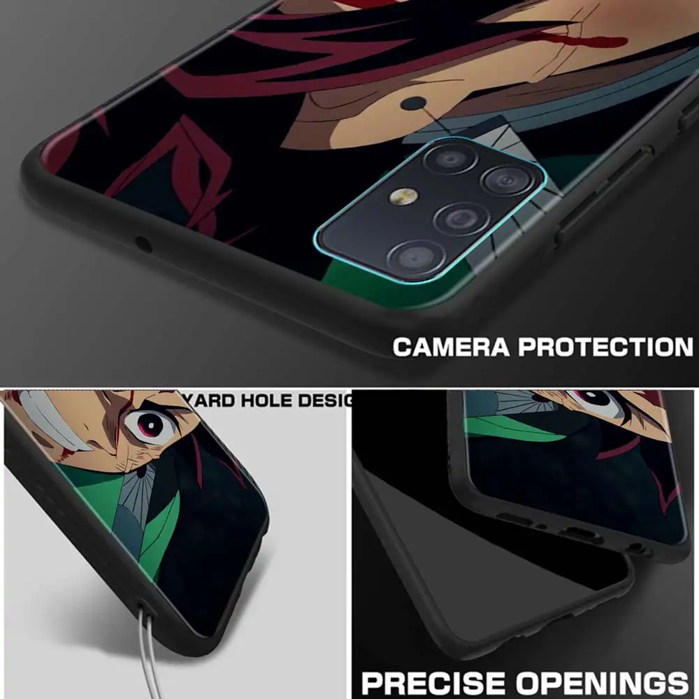 

Phone Case For Coque Samsung Galaxy A41 A51 A71 A10 A20E S A21 A31 A70 A80 A90 Anime Demon Slayer Kimetsu no Yaiba