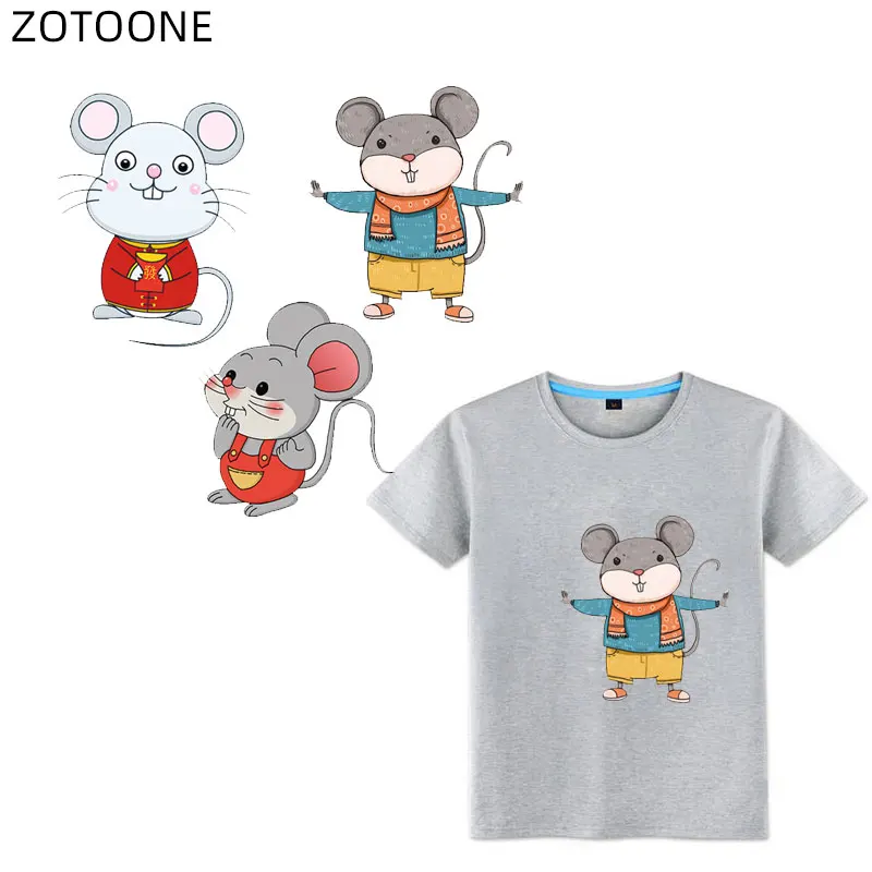 ZOTOONE гладить на патч для животных с принтом в виде милой мышки патчи наклейка