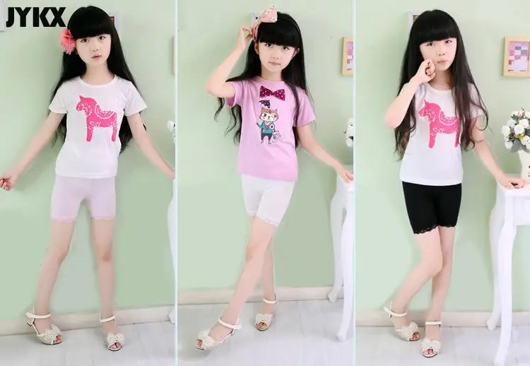 Лидер продаж новые детские шорты для девочек кружевные брюки из модала Защитные