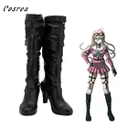 Ботинки Danganronpa 2 Monomi Cos для Хэллоуина, ботинки Kirigiri Kyouko, обувь на высоком каблуке для косплея, ботинки для женщин и девочек