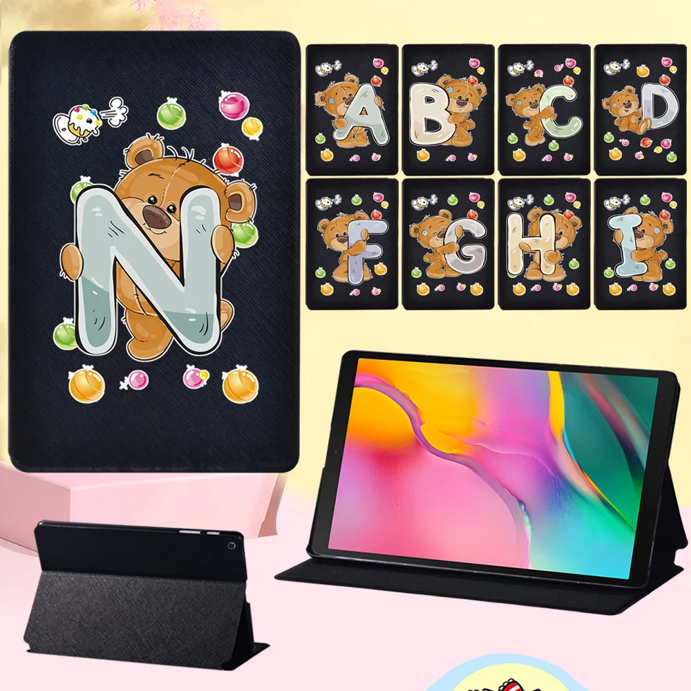 

Tablet Case for Samsung Galaxy Tab A 8.0 (2019) T290/T295 Anti -cratch Bear Letter Series High Quality Leather Cover Case