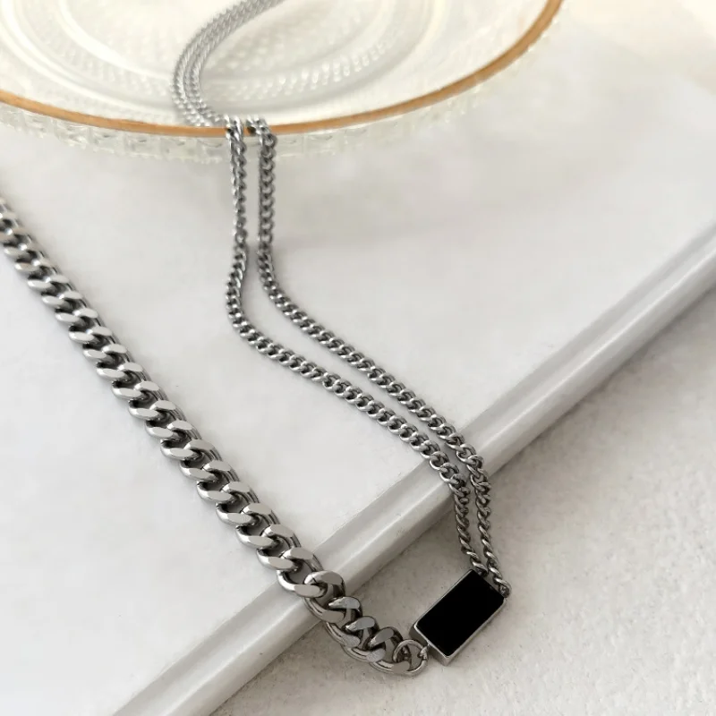 Модная бижутерия цепочка ожерелье простое дизайнерское однослойное