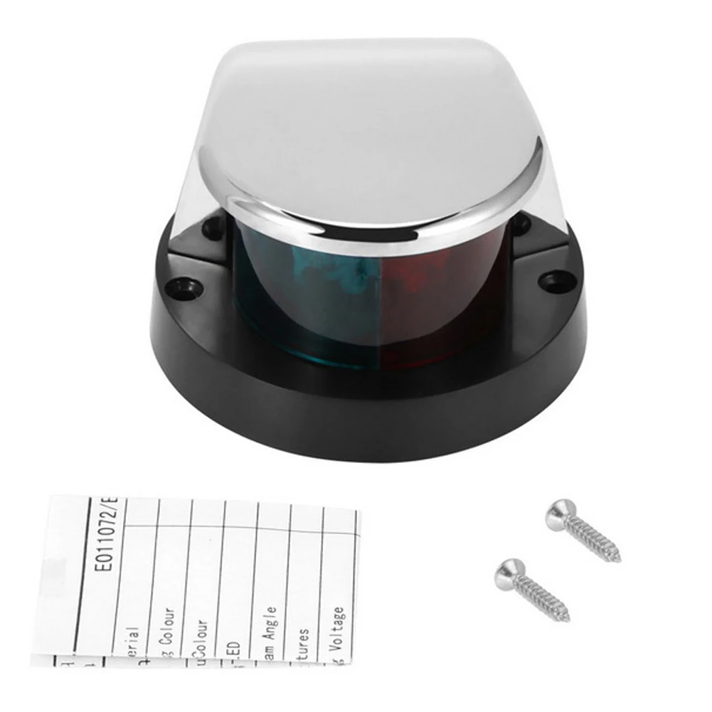 

2 In1 316 Stainless Steel Red Green Navigation 8 LED Marine Bow Boat 12V Yacht Pontoon Bright Lights Marine Hardware Lights