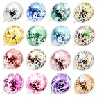 Шары воздушные латексные с конфетти, 12 дюймов, 10 шт.