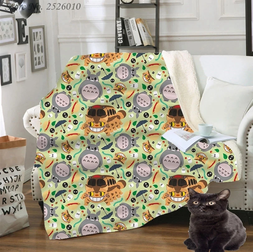 

Miyazaki Hayao аниме Мой сосед Тоторо 3D бархатное плюшевое одеяло покрывало для детей шерпа одеяло диван покрывало для путешествий 02