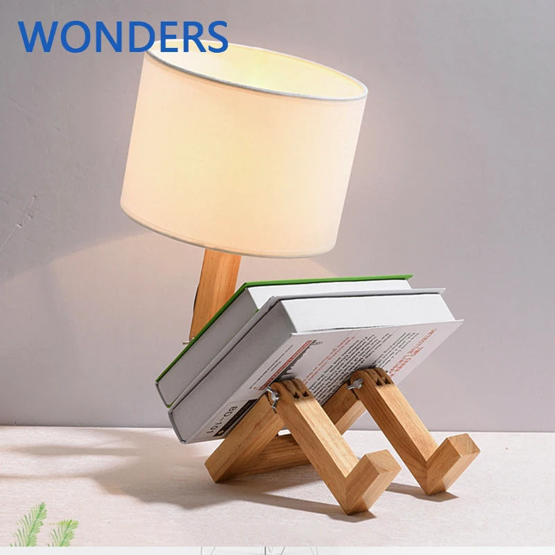 

Nordic New LED Solid wood table lamp Adjustable abajur children's reading desk light dormitory bedside study baseus luminaria