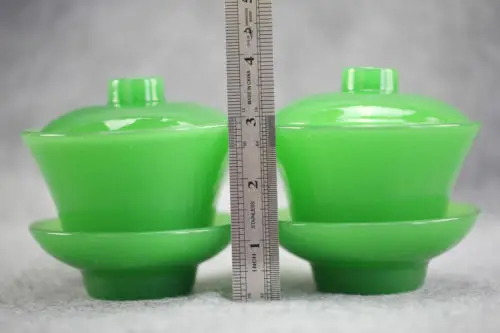 Пара китайских изысканных чайных чашек ручной работы за пределами COMPAR