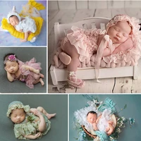 0 2 yrs baby photo clothing sets newborn girl lace princess dresses hat headband pillow outfits infant photography costume dress