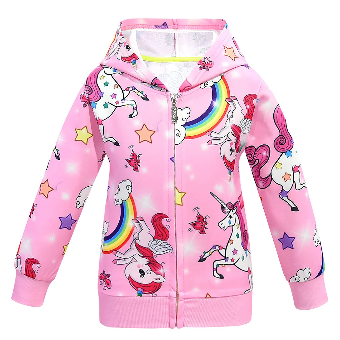 Толстовка с капюшоном для девочек мультяшным принтом детская одежда маленьких