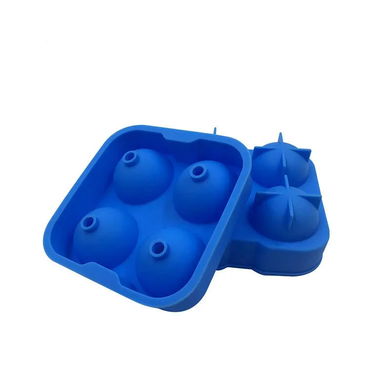 Силиконовая форма для льда с четырьмя отверстиями многоцветная силиконовая